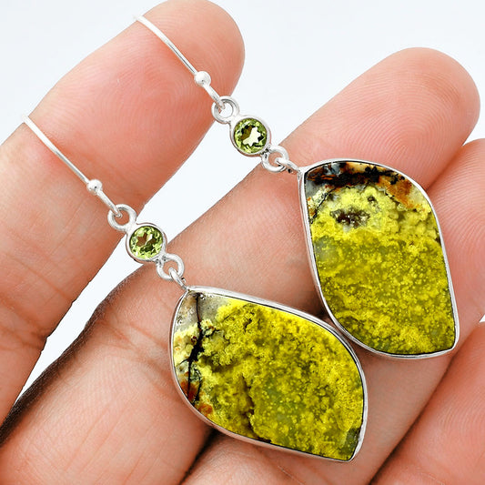 Green Opal Madagascar & Peridot Earrings E-1002 SDE88580