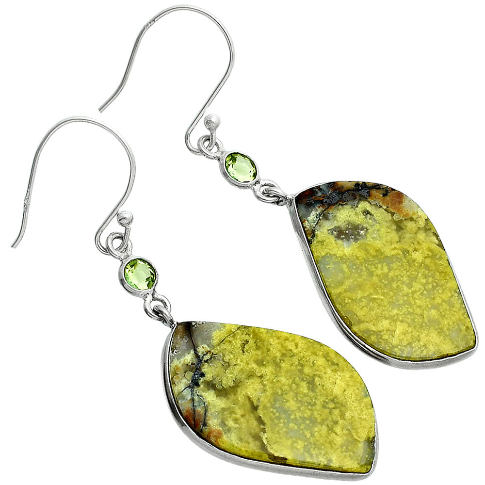Green Opal Madagascar & Peridot Earrings E-1002 SDE88580