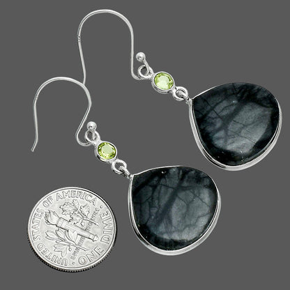 Natural Picasso Jasper & Peridot Earrings E-1002 SDE88589