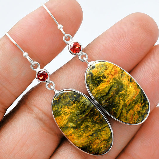 Natural Eclipse & Garnet Earrings E-1002 SDE88594