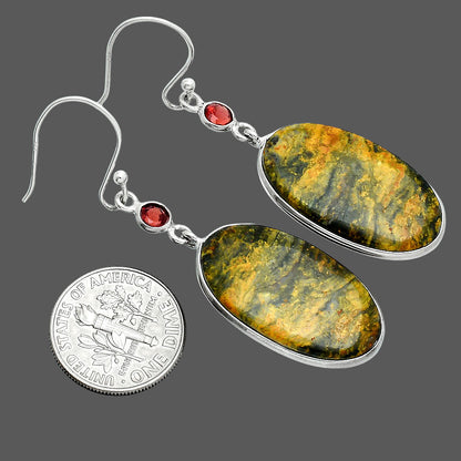 Natural Eclipse & Garnet Earrings E-1002 SDE88594