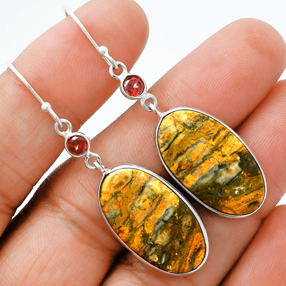 Natural Eclipse & Garnet Earrings E-1002 SDE88647