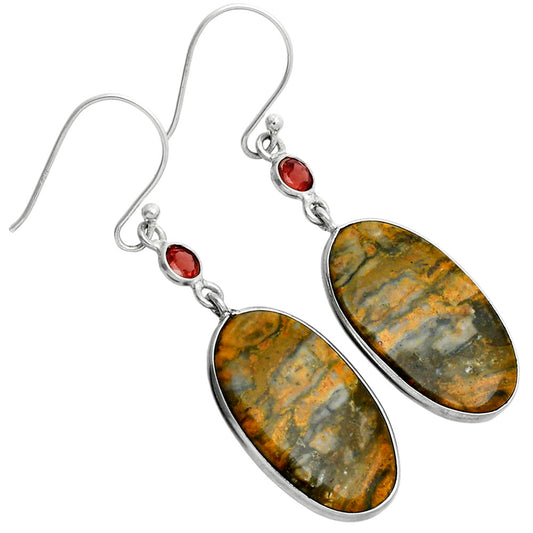 Natural Eclipse & Garnet Earrings E-1002 SDE88647