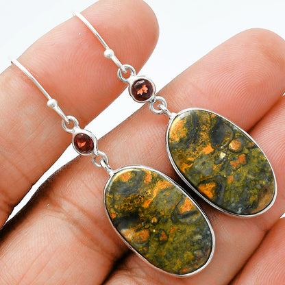 Natural Eclipse & Garnet Earrings E-1002 SDE88649