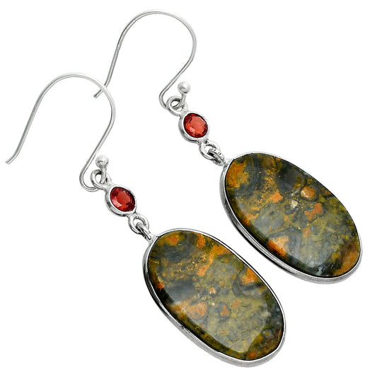 Natural Eclipse & Garnet Earrings E-1002 SDE88649