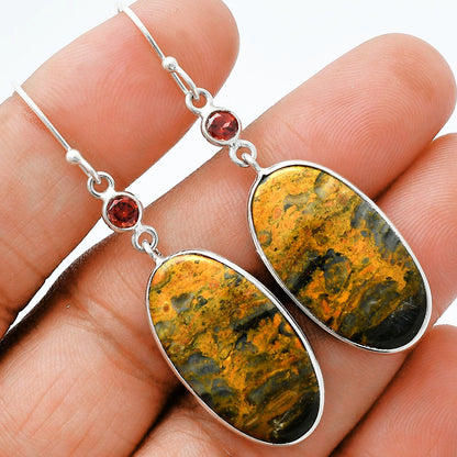 Natural Eclipse & Garnet Earrings E-1002 SDE88650