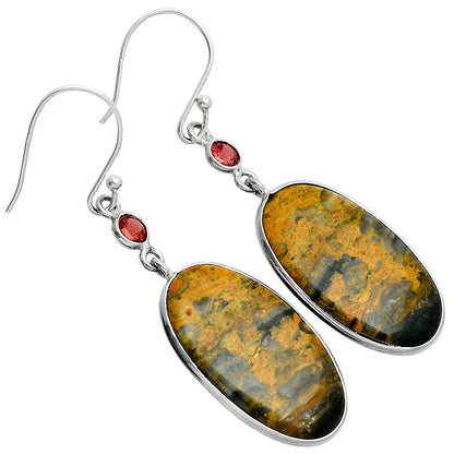 Natural Eclipse & Garnet Earrings E-1002 SDE88650