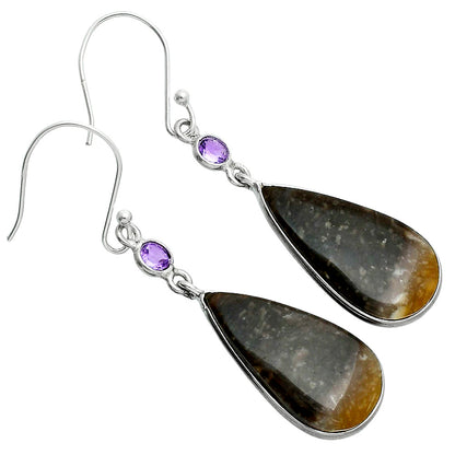 Natural Bat Cave Jasper & Amethyst Earrings E-1002 SDE88667