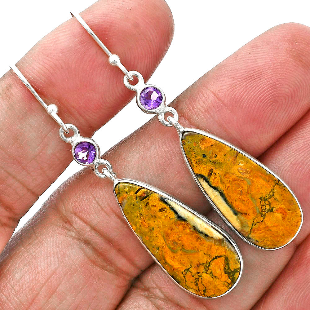 Natural Eclipse & Amethyst Earrings E-1002 SDE88686