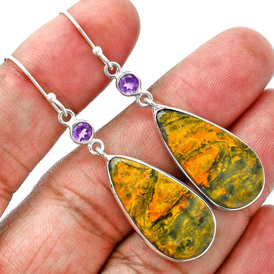 Natural Eclipse & Amethyst Earrings E-1002 SDE88687