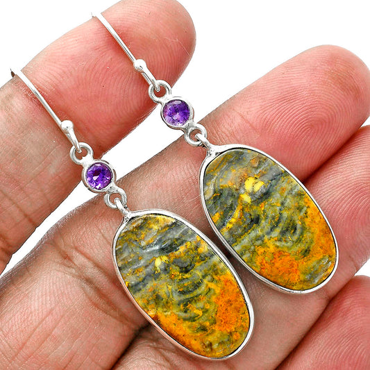 Natural Eclipse & Amethyst Earrings E-1002 SDE88688