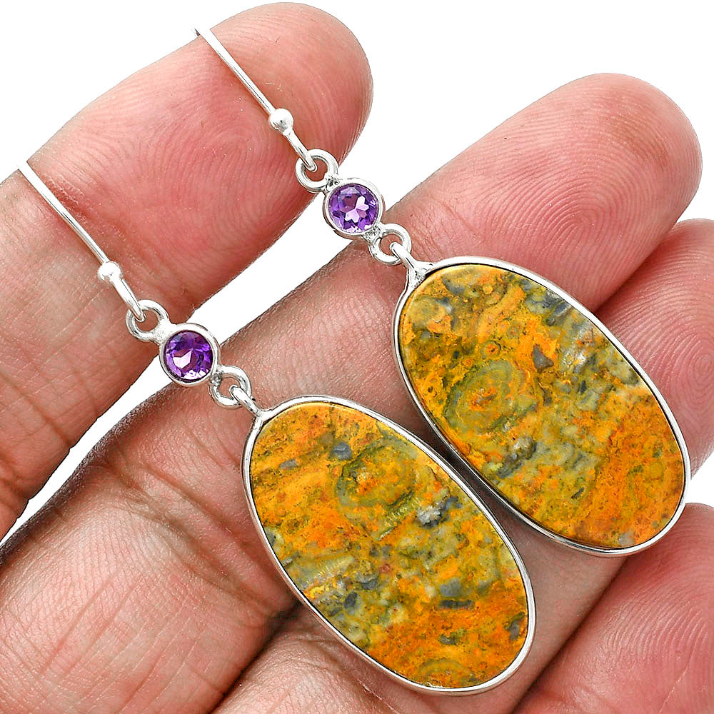 Natural Eclipse & Amethyst Earrings E-1002 SDE88689