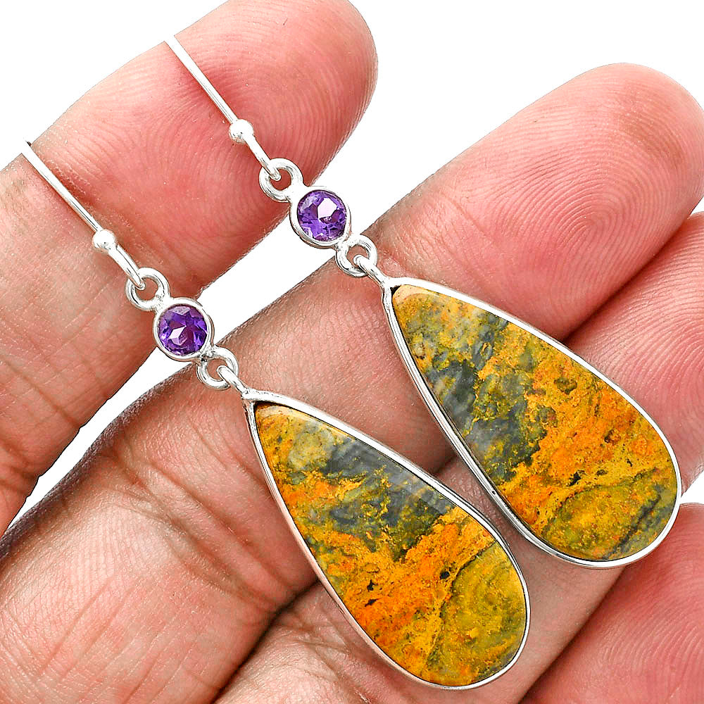 Natural Eclipse & Amethyst Earrings E-1002 SDE88692