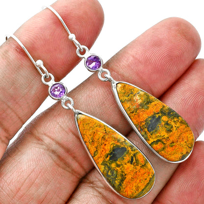 Natural Eclipse & Amethyst Earrings E-1002 SDE88693