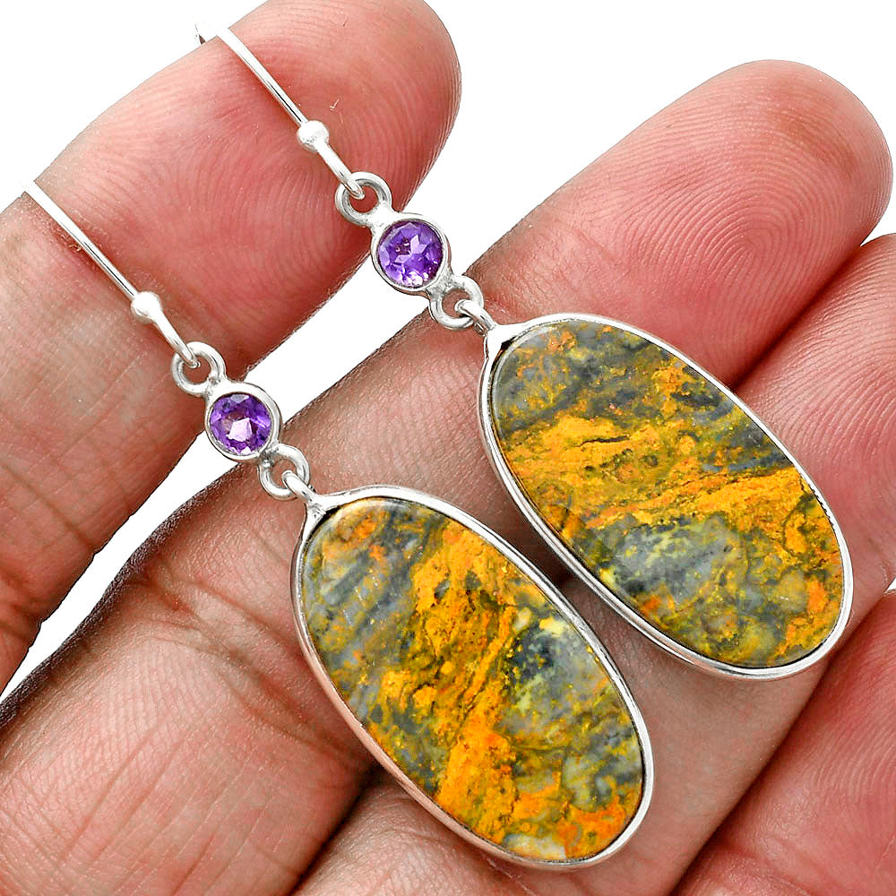 Natural Eclipse & Amethyst Earrings E-1002 SDE88694