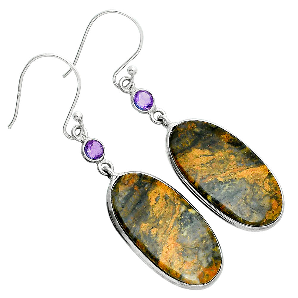 Natural Eclipse & Amethyst Earrings E-1002 SDE88694