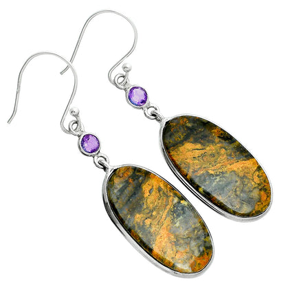 Natural Eclipse & Amethyst Earrings E-1002 SDE88694