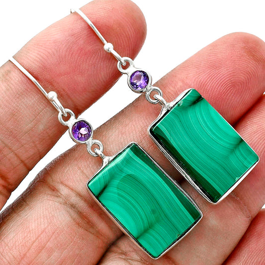 Malachite Eye - Congo & Amethyst Earrings E-1002 SDE88708