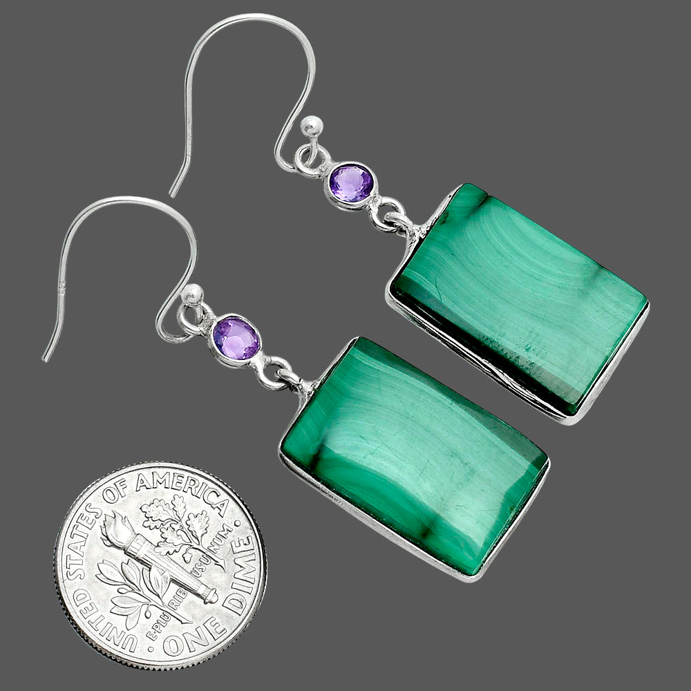 Malachite Eye - Congo & Amethyst Earrings E-1002 SDE88708
