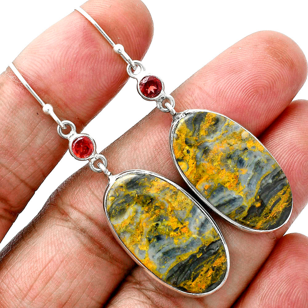 Natural Eclipse & Garnet Earrings E-1002 SDE88737