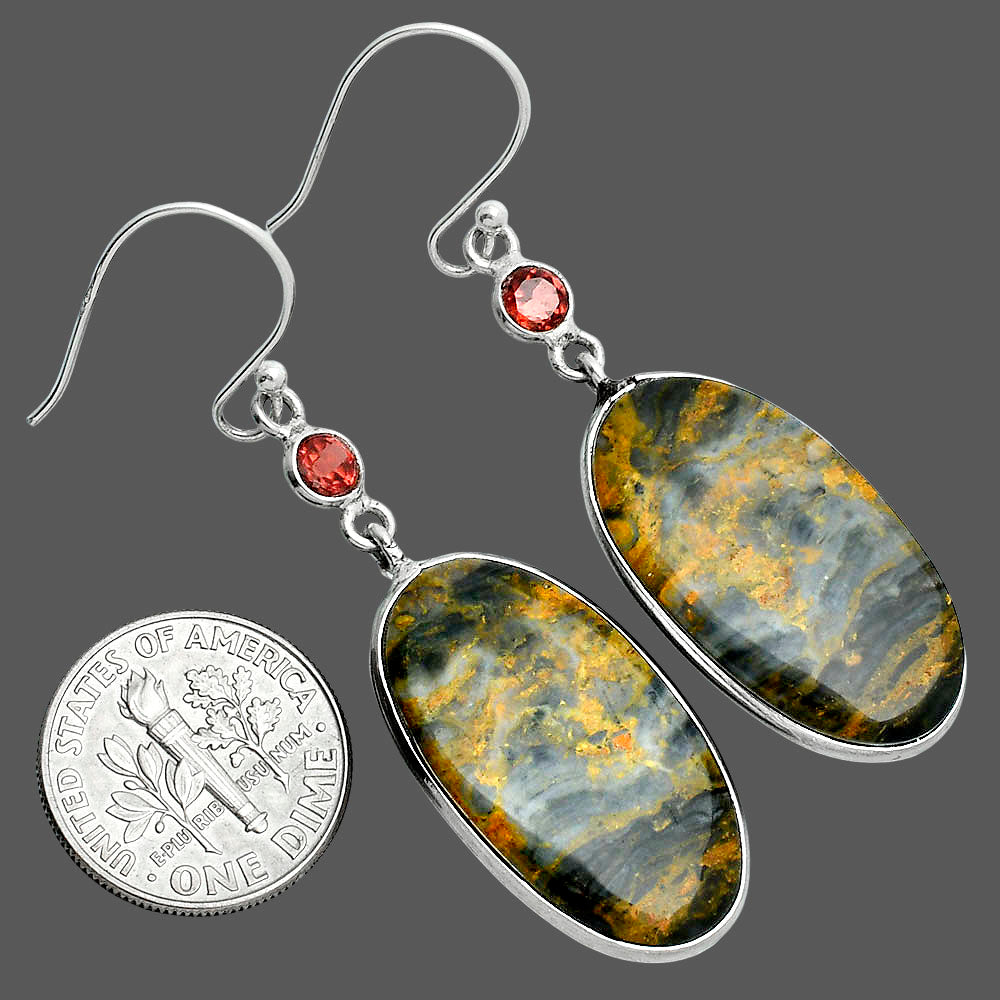 Natural Eclipse & Garnet Earrings E-1002 SDE88737