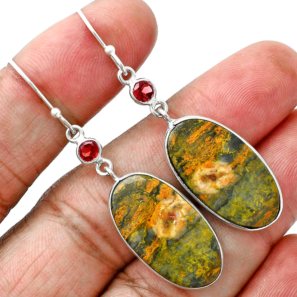 Natural Eclipse & Garnet Earrings E-1002 SDE88738