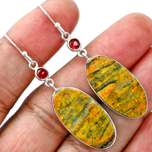 Natural Eclipse & Garnet Earrings E-1002 SDE88739