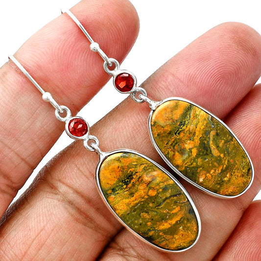 Natural Eclipse & Garnet Earrings E-1002 SDE88740