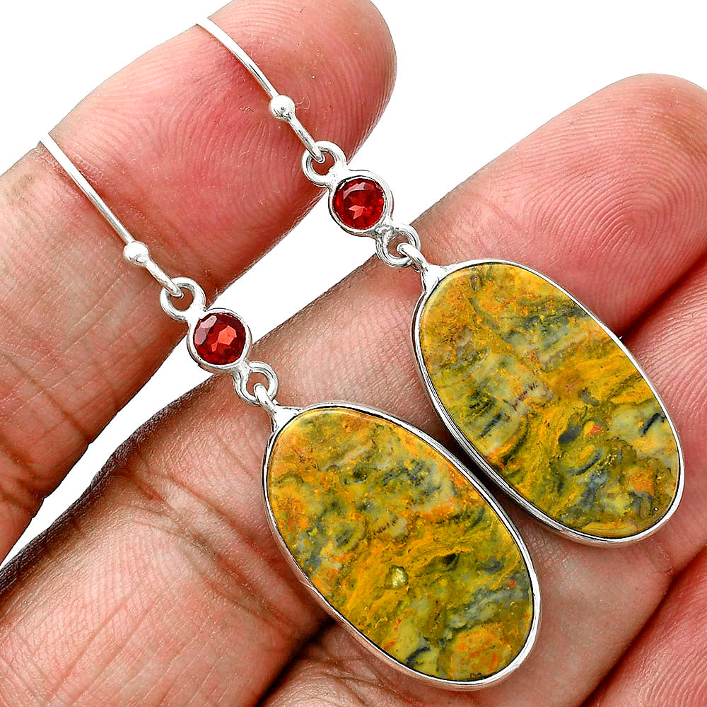 Natural Eclipse & Garnet Earrings E-1002 SDE88741