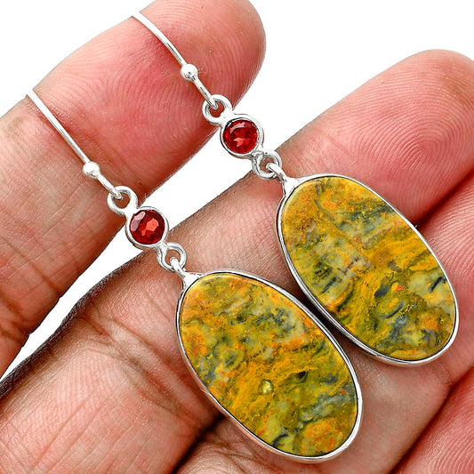 Natural Eclipse & Garnet Earrings E-1002 SDE88741