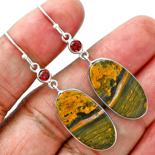 Natural Eclipse & Garnet Earrings E-1002 SDE88742