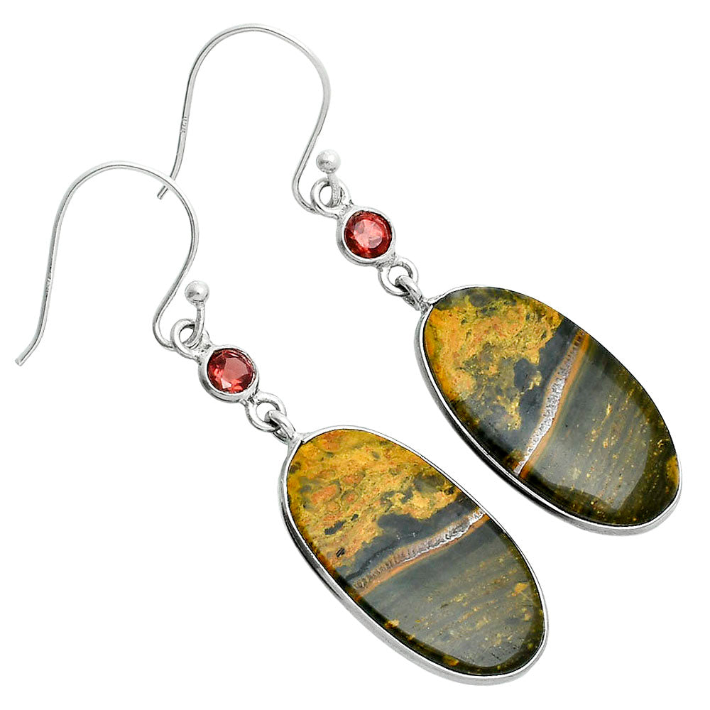 Natural Eclipse & Garnet Earrings E-1002 SDE88742