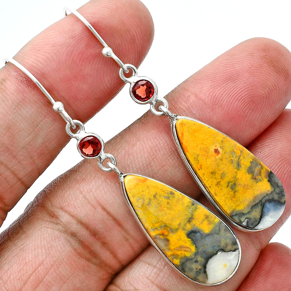 Natural Eclipse & Garnet Earrings E-1002 SDE88789