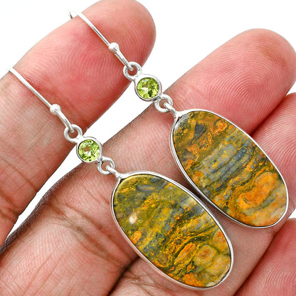 Natural Eclipse & Peridot Earrings E-1002 SDE88793