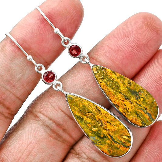 Natural Eclipse & Garnet Earrings E-1002 SDE88796