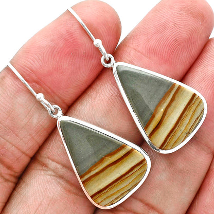 Natural Polygram Jasper Earrings E-1004 SDE88897
