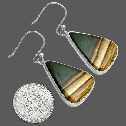Natural Polygram Jasper Earrings E-1004 SDE88897