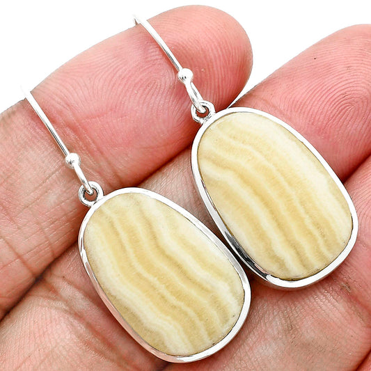 Natural Yellow Aragonite Earrings E-1004 SDE88954