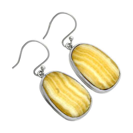 Natural Yellow Aragonite Earrings E-1004 SDE88954