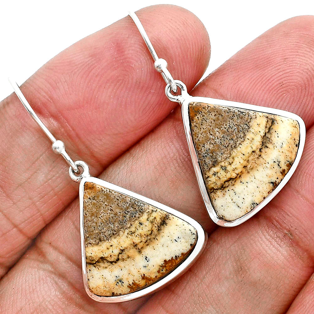 Natural Picture Jasper Earrings E-1004 SDE88957