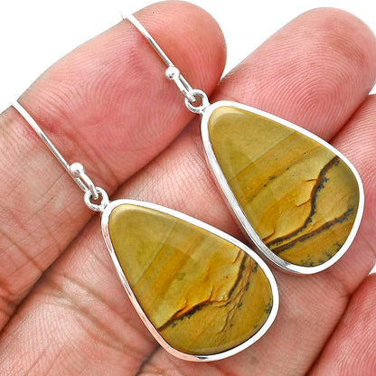 Natural Polygram Jasper Earrings E-1004 SDE88960