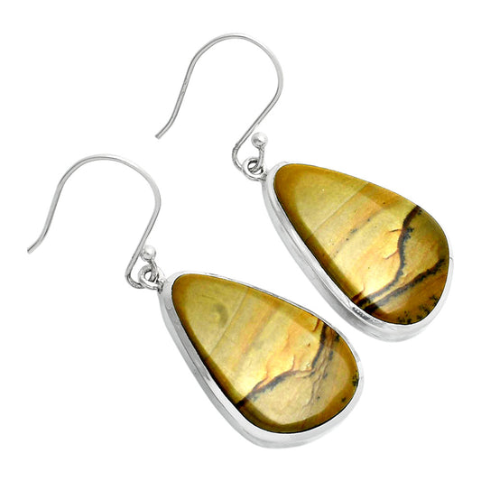 Natural Polygram Jasper Earrings E-1004 SDE88960