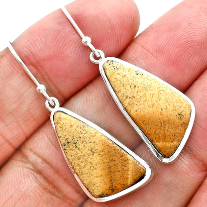 Natural Palm Root Fossil Agate Earrings E-1004 SDE88967