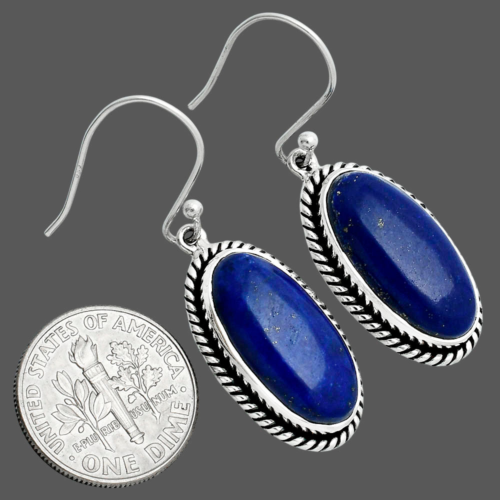 Natural Lapis Lazuli - Afghanistan Earrings E-1055 SDE89014