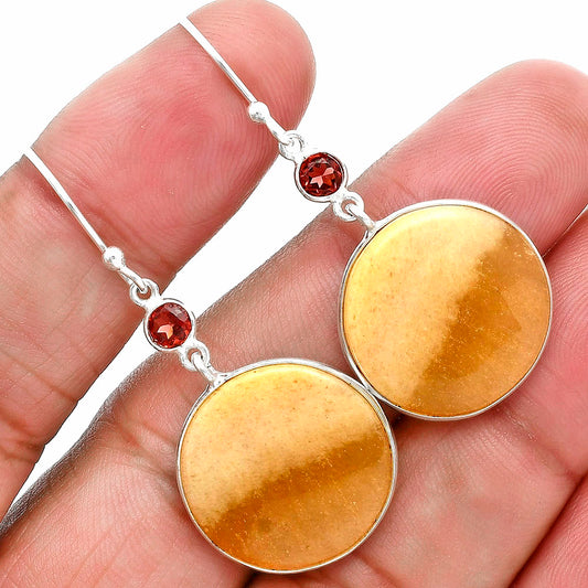 Natural Orange Aventurine & Garnet Earrings E-1002 SDE89104