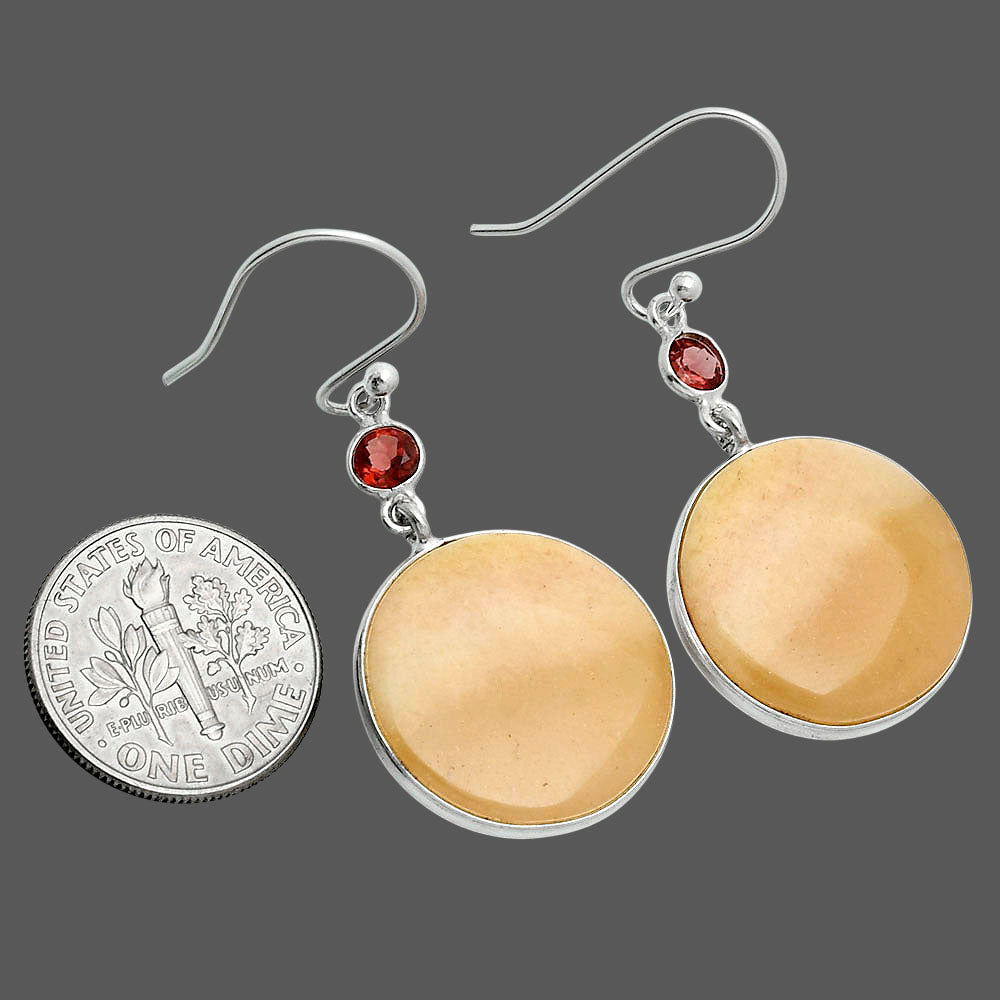 Natural Orange Aventurine & Garnet Earrings E-1002 SDE89104