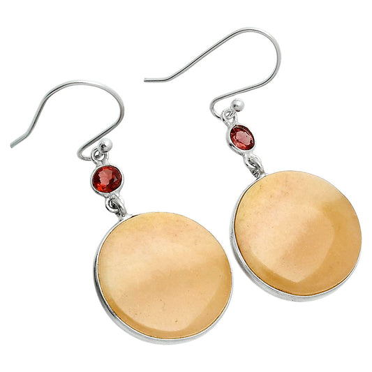 Natural Orange Aventurine & Garnet Earrings E-1002 SDE89104