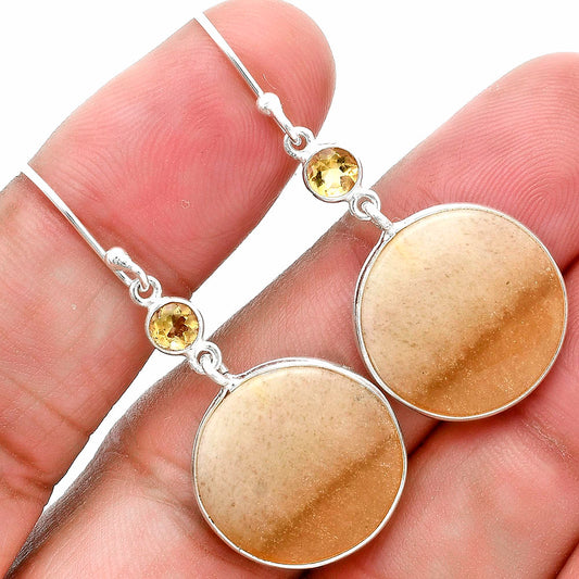 Natural Orange Aventurine & Citrine Earrings E-1002 SDE89114