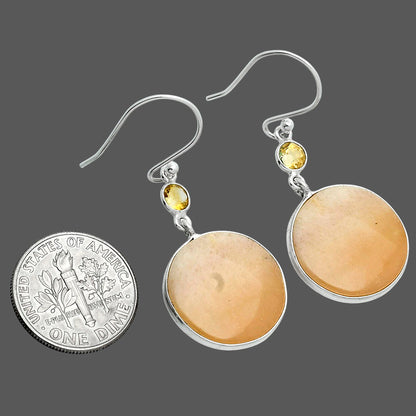 Natural Orange Aventurine & Citrine Earrings E-1002 SDE89114