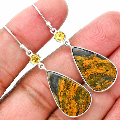 Natural Eclipse & Citrine Earrings E-1002 SDE89121